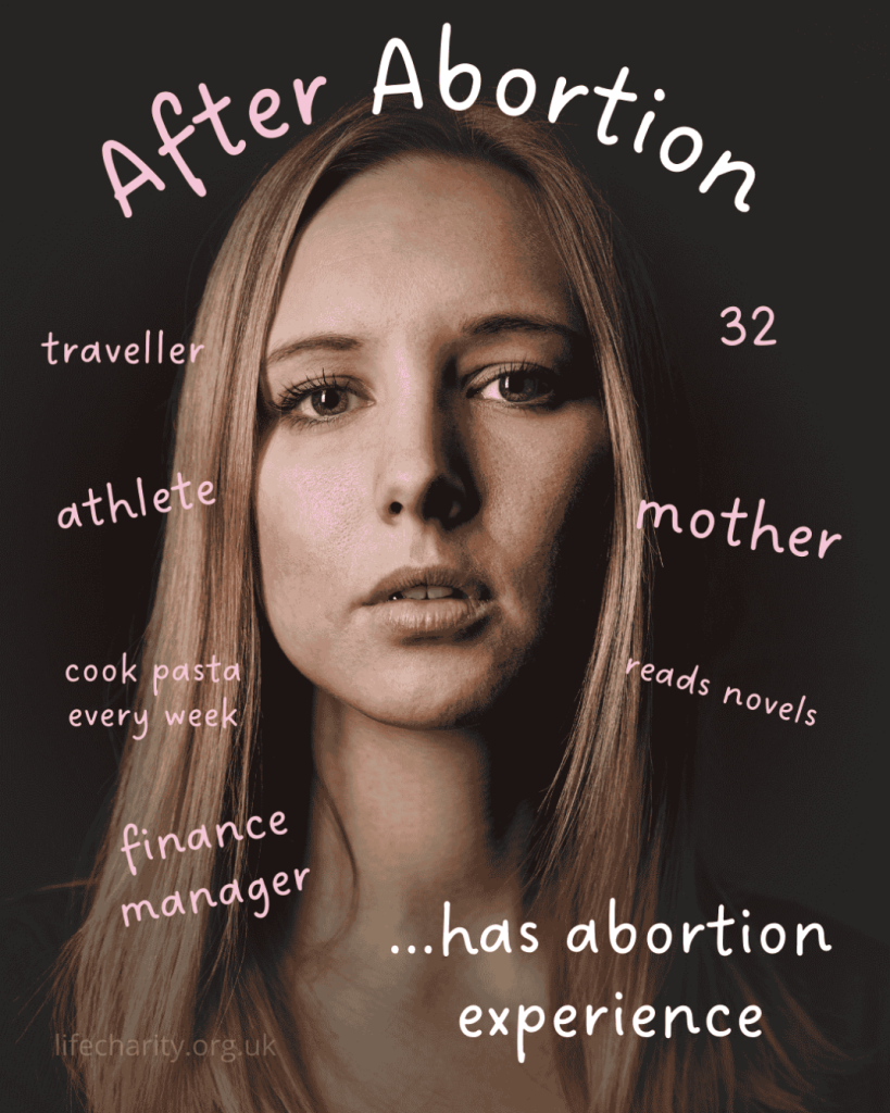 After abortion woman