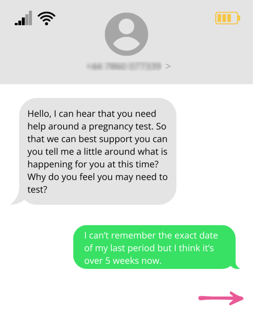 Life charity unexpected pregnancy Helpline free text message listening and free counselling service