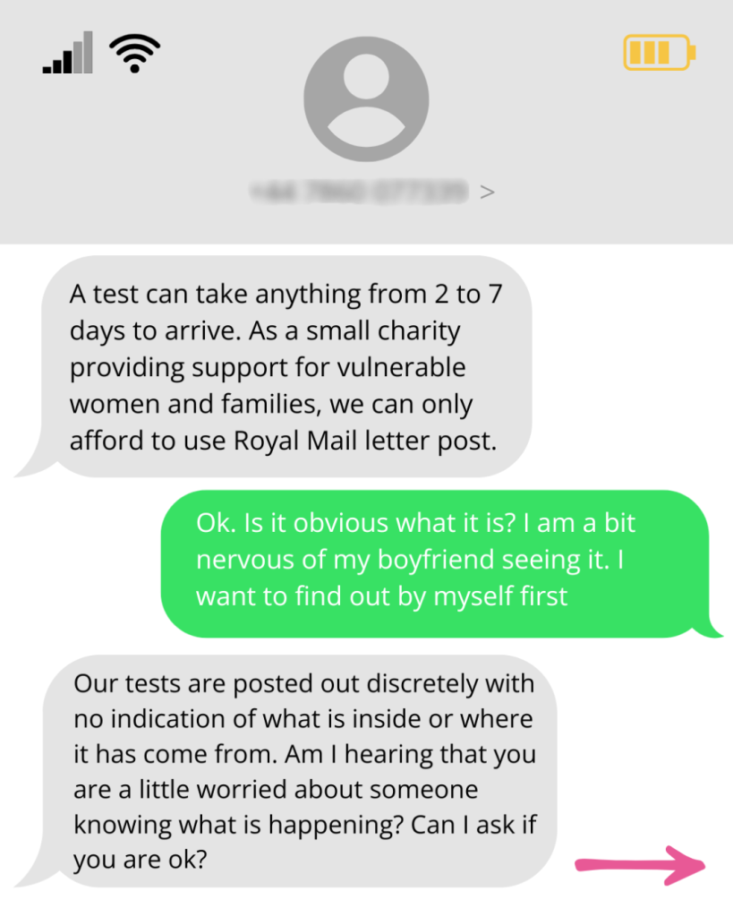 Life charity unexpected pregnancy Helpline free text message listening and free counselling service